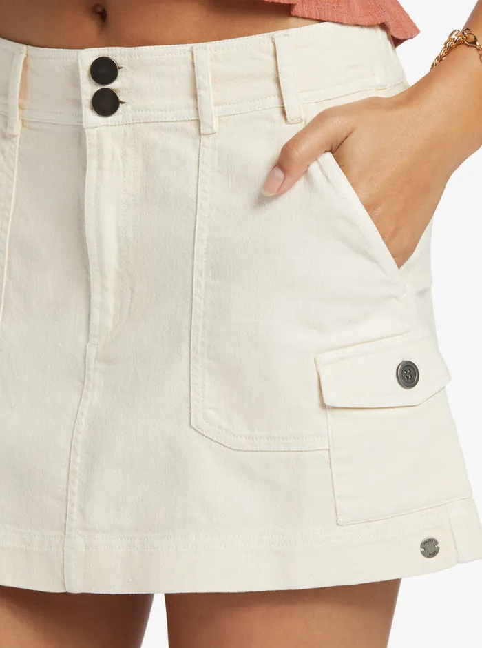 Roxy Skirts Roll With It Skirt Tapioca 8211 Womens