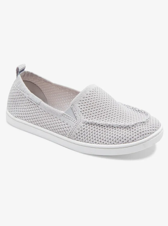 Roxy Sneakers Minnow Knit SlipOn Shoes Grey 8211 Womens