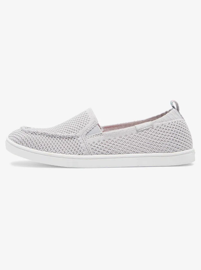 Roxy Sneakers Minnow Knit SlipOn Shoes Grey 8211 Womens