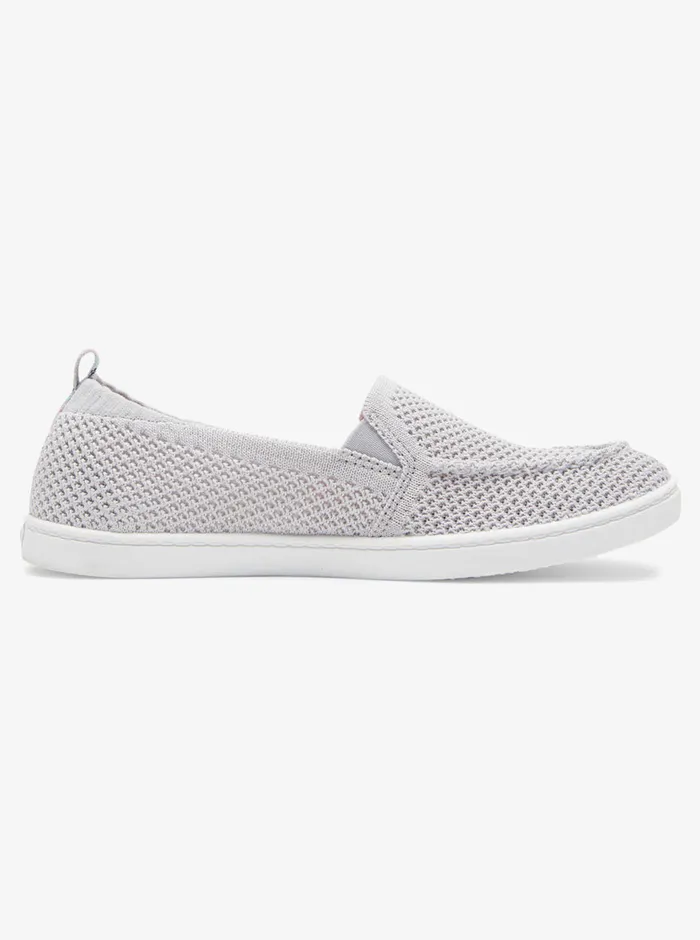 Roxy Sneakers Minnow Knit SlipOn Shoes Grey 8211 Womens