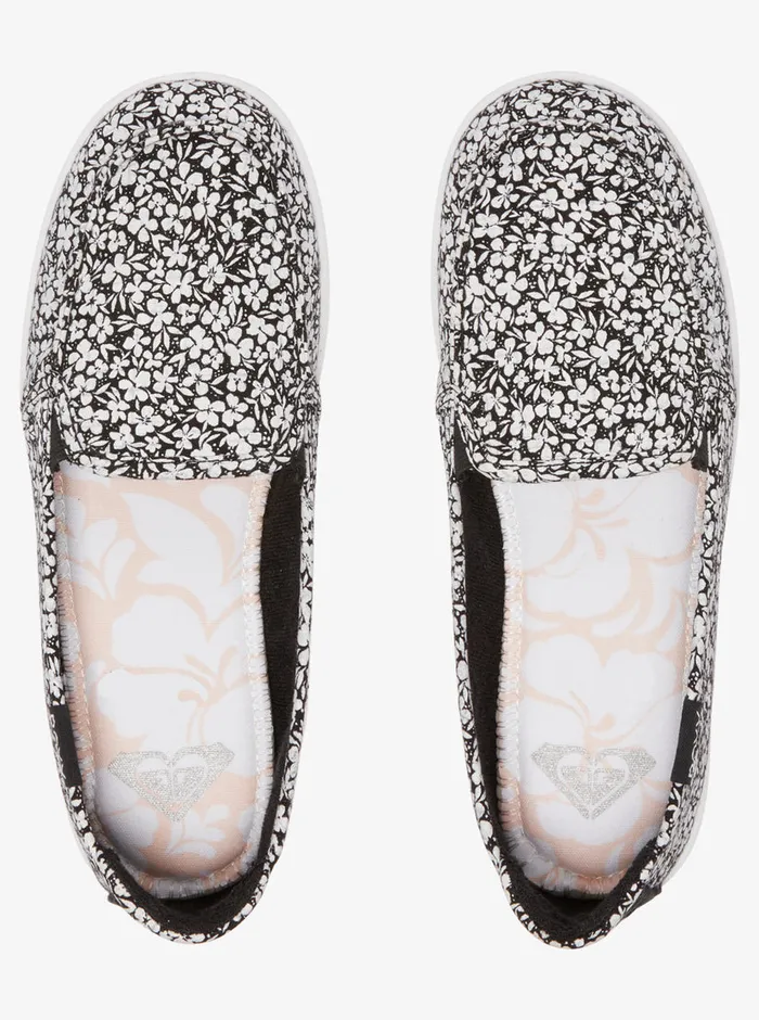 Roxy Sneakers Minnow SlipOn Shoes Blackwhite 8211 Womens