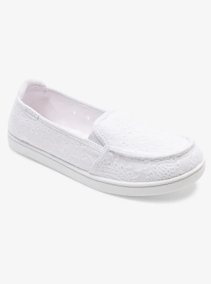 Roxy Sneakers Minnow SlipOn Shoes Whitewhite 8211 Womens
