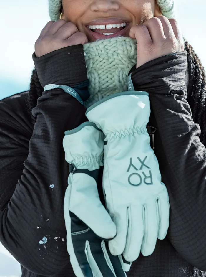 Roxy Snow Accessories Freshfield Technical SnowboardSki Gloves Cameo Green 8211 Womens Roxy Snow Accessories Freshfield Technical SnowboardSki Gloves Cameo Green 8211 Womens