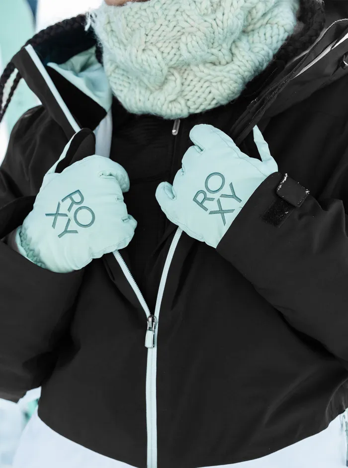 Roxy Snow Accessories Freshfield Technical SnowboardSki Gloves Cameo Green 8211 Womens
