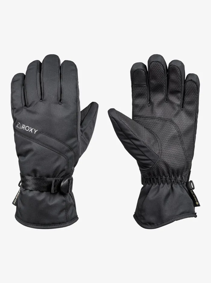 Roxy Snow Accessories GoreTex Fizz Insulated SnowboardSki Gloves True Black 8211 Womens