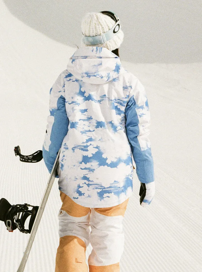Roxy Snow Jackets Chloe Kim Technical Snow Jacket Azure Blue Clouds 8211 Womens