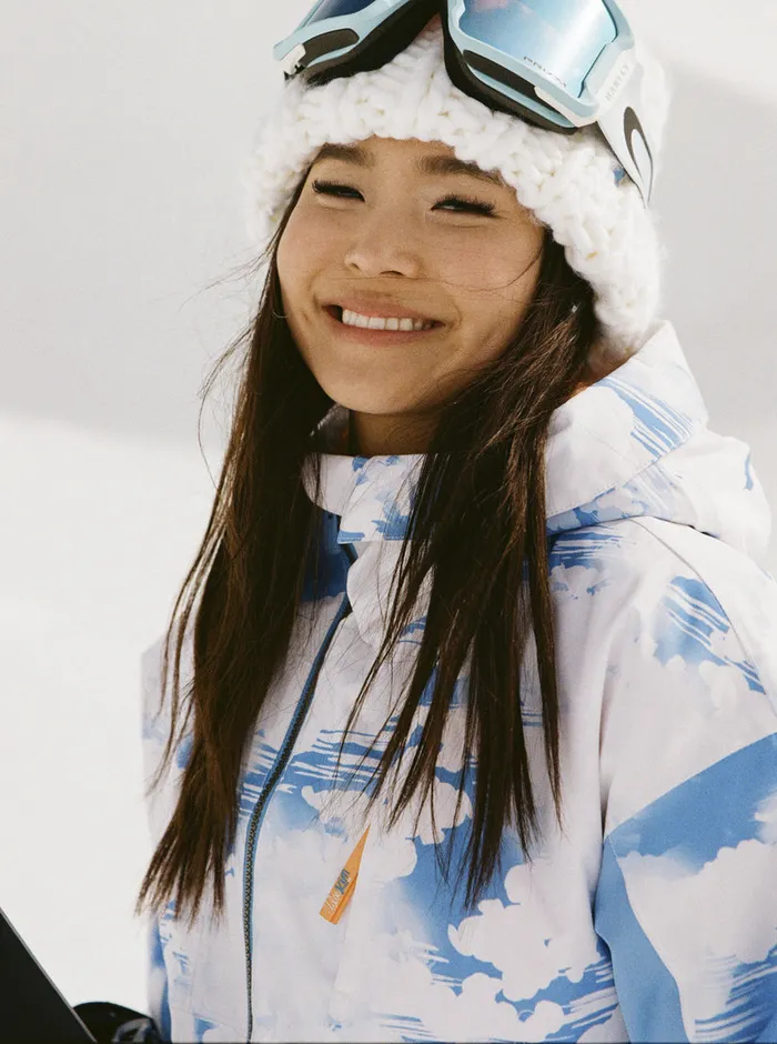 Roxy Snow Jackets Chloe Kim Technical Snow Jacket Azure Blue Clouds 8211 Womens