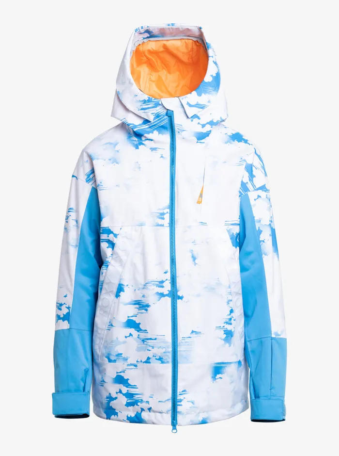 Roxy Snow Jackets Chloe Kim Technical Snow Jacket Azure Blue Clouds 8211 Womens