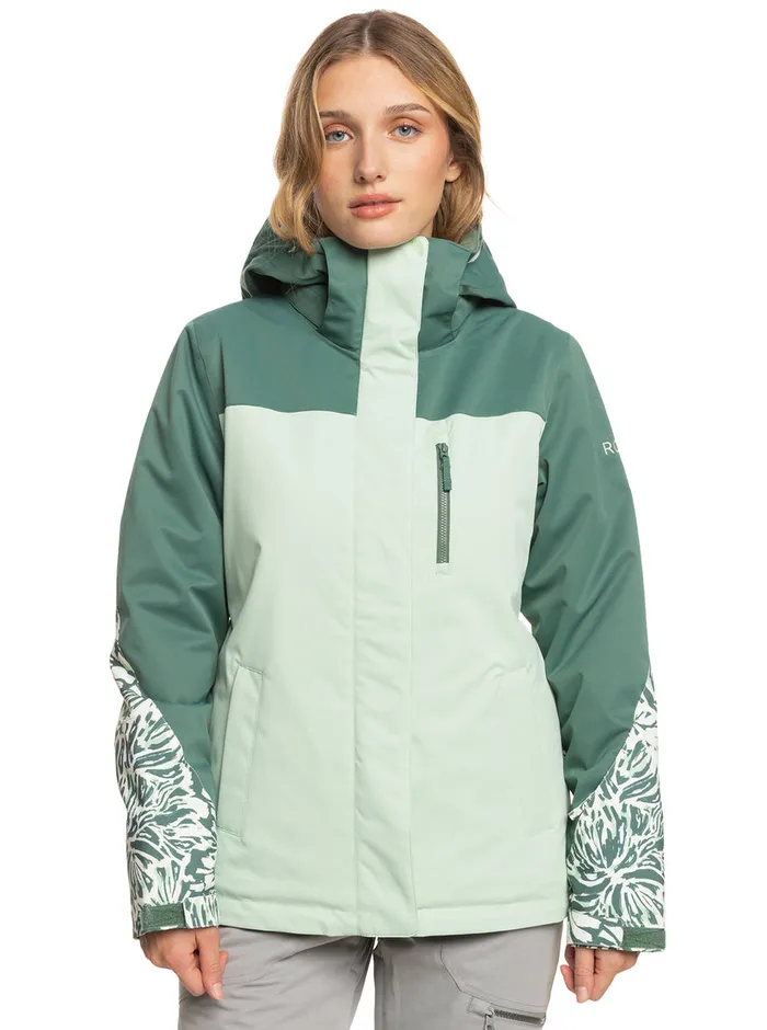 Roxy Snow Jackets Jetty Block Technical Snow Jacket Dark Forest Wild 8211 Womens Roxy Snow Jackets Jetty Block Technical Snow Jacket Dark Forest Wild 8211 Womens