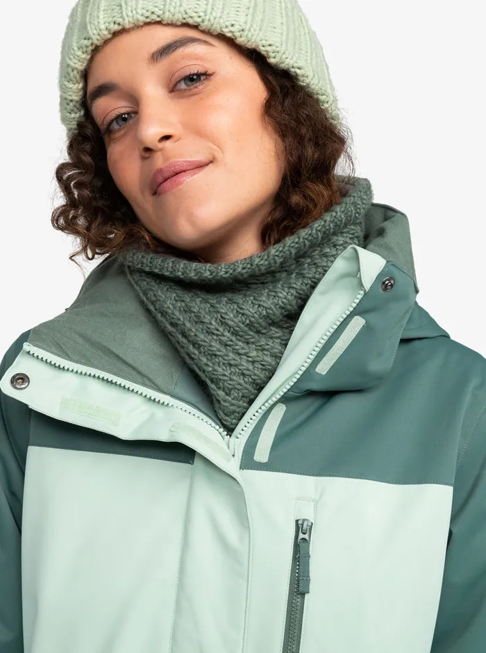 Roxy Snow Jackets Jetty Block Technical Snow Jacket Dark Forest Wild 8211 Womens