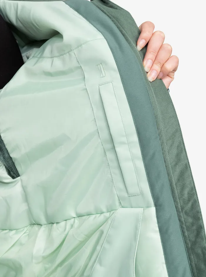 Roxy Snow Jackets Jetty Block Technical Snow Jacket Dark Forest Wild 8211 Womens
