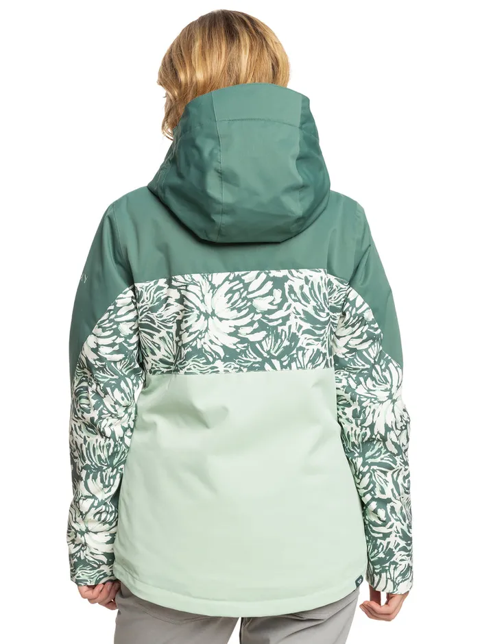 Roxy Snow Jackets Jetty Block Technical Snow Jacket Dark Forest Wild 8211 Womens