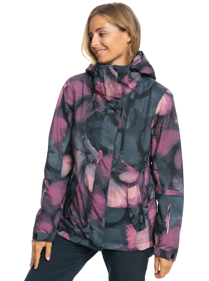 Roxy Snow Jackets Jetty Technical Snow Jacket True Black Pansy Pansy 8211 Womens Roxy Snow Jackets Jetty Technical Snow Jacket True Black Pansy Pansy 8211 Womens