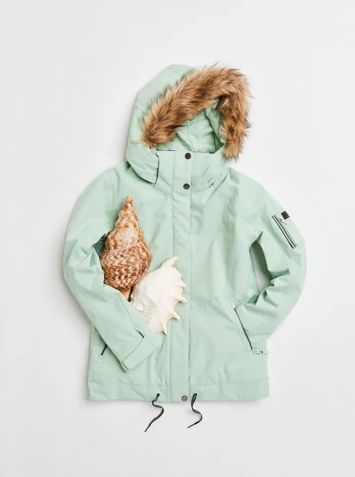 Roxy Snow Jackets Meade Technical Snow Jacket Cameo Green 8211 Womens