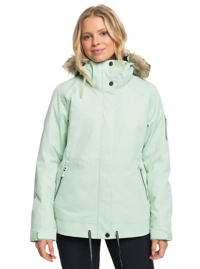 Roxy Snow Jackets Meade Technical Snow Jacket Cameo Green 8211 Womens