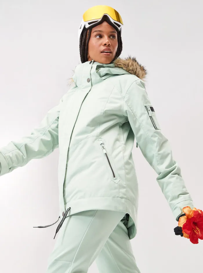 Roxy Snow Jackets Meade Technical Snow Jacket Cameo Green 8211 Womens
