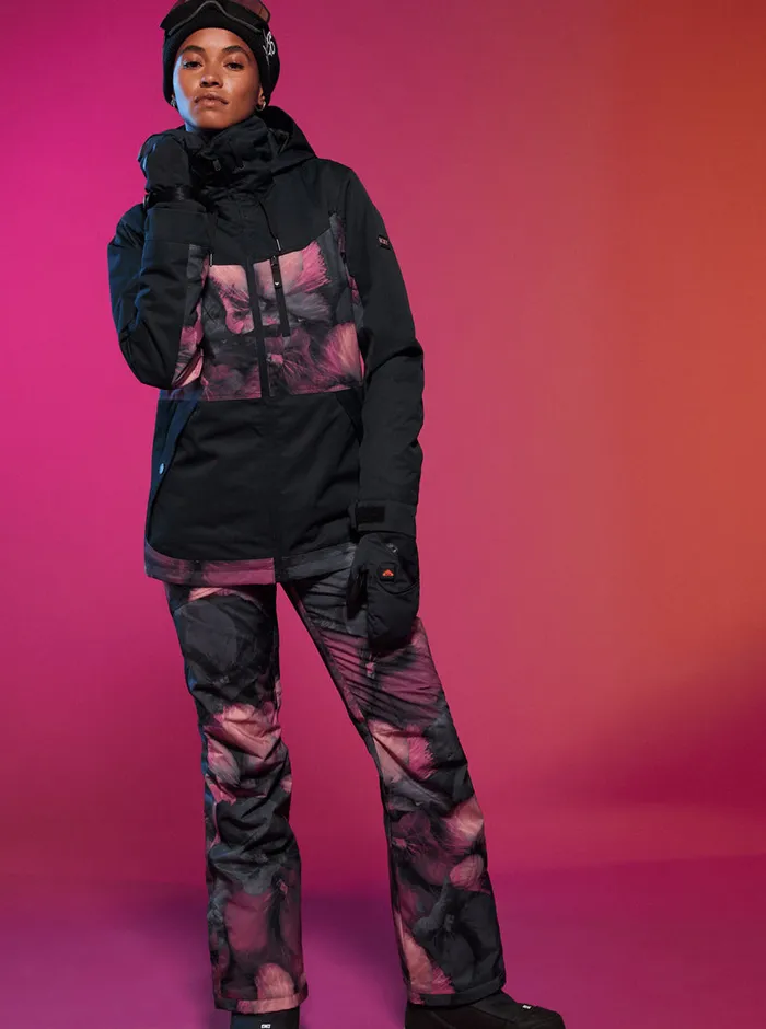 Roxy Snow Jackets Presence Parka Technical Snow Jacket True Black Pansy Pansy 8211 Womens