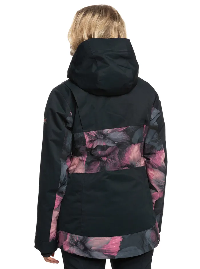 Roxy Snow Jackets Presence Parka Technical Snow Jacket True Black Pansy Pansy 8211 Womens