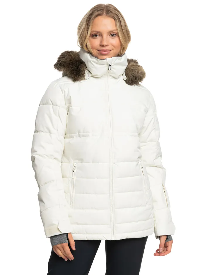 Roxy Snow Jackets Quinn Technical Snow Jacket Egret 8211 Womens