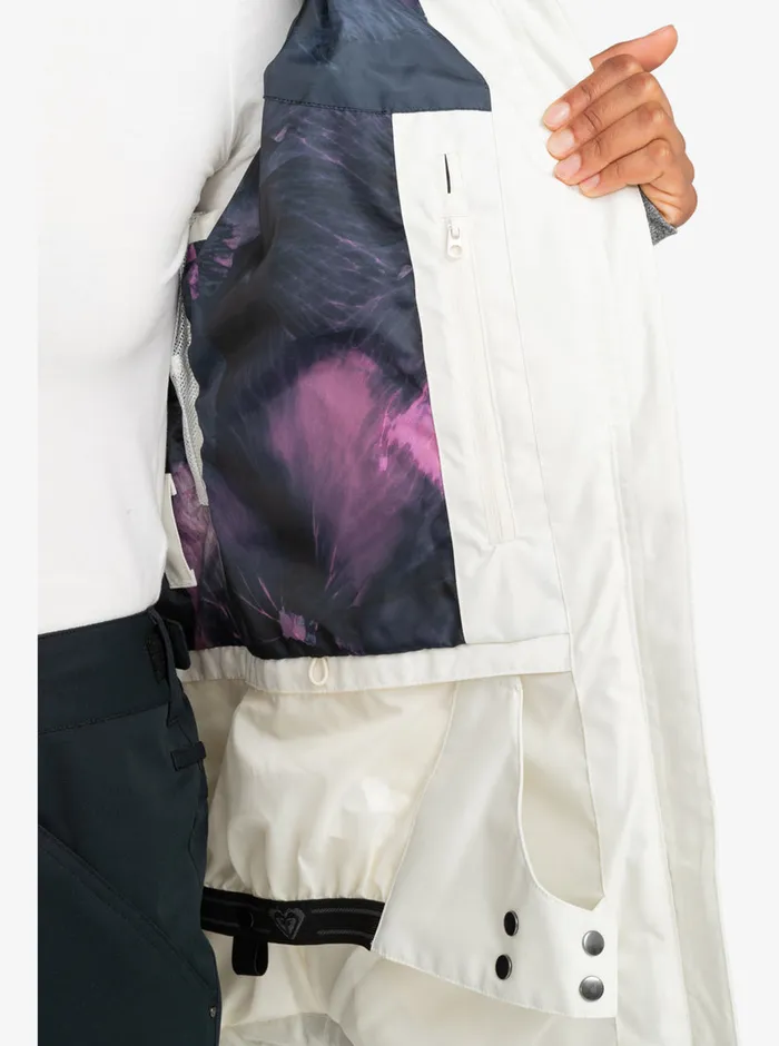 Roxy Snow Jackets Quinn Technical Snow Jacket Egret 8211 Womens