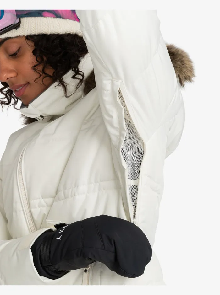 Roxy Snow Jackets Quinn Technical Snow Jacket Egret 8211 Womens