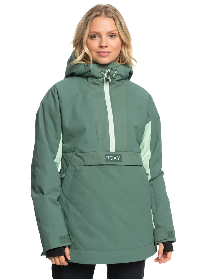 Roxy Snow Jackets Radiant Lines Overhead Technical Snow Jacket Dark Forest 8211 Womens