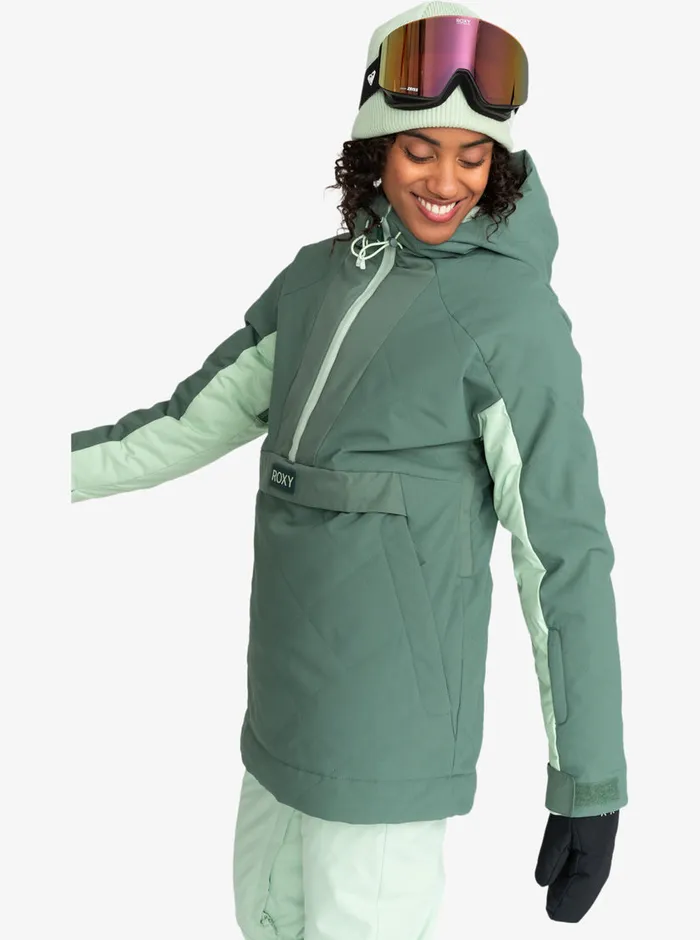 Roxy Snow Jackets Radiant Lines Overhead Technical Snow Jacket Dark Forest 8211 Womens