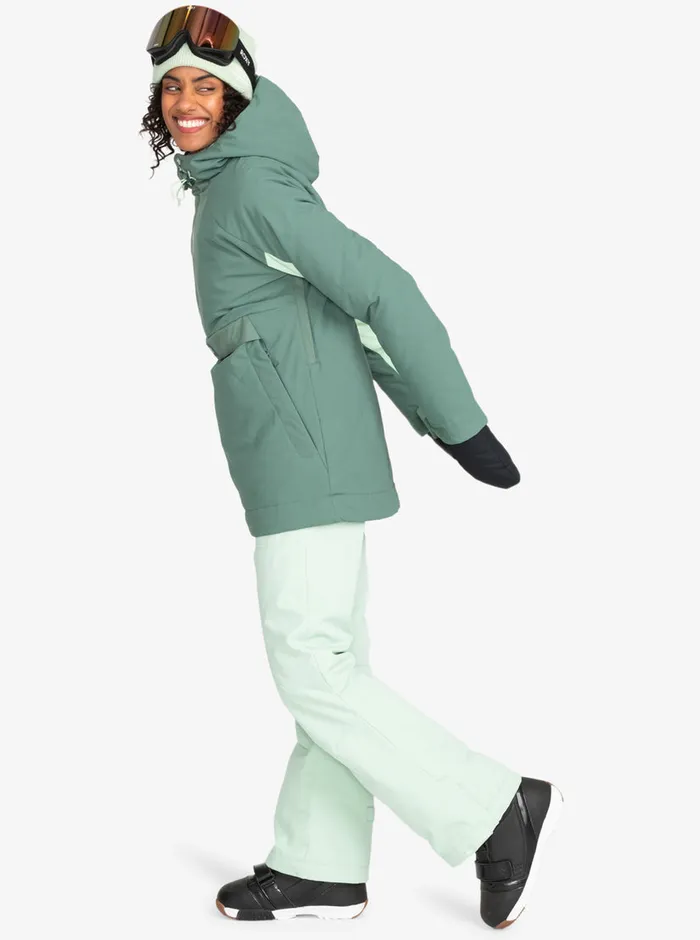 Roxy Snow Jackets Radiant Lines Overhead Technical Snow Jacket Dark Forest 8211 Womens