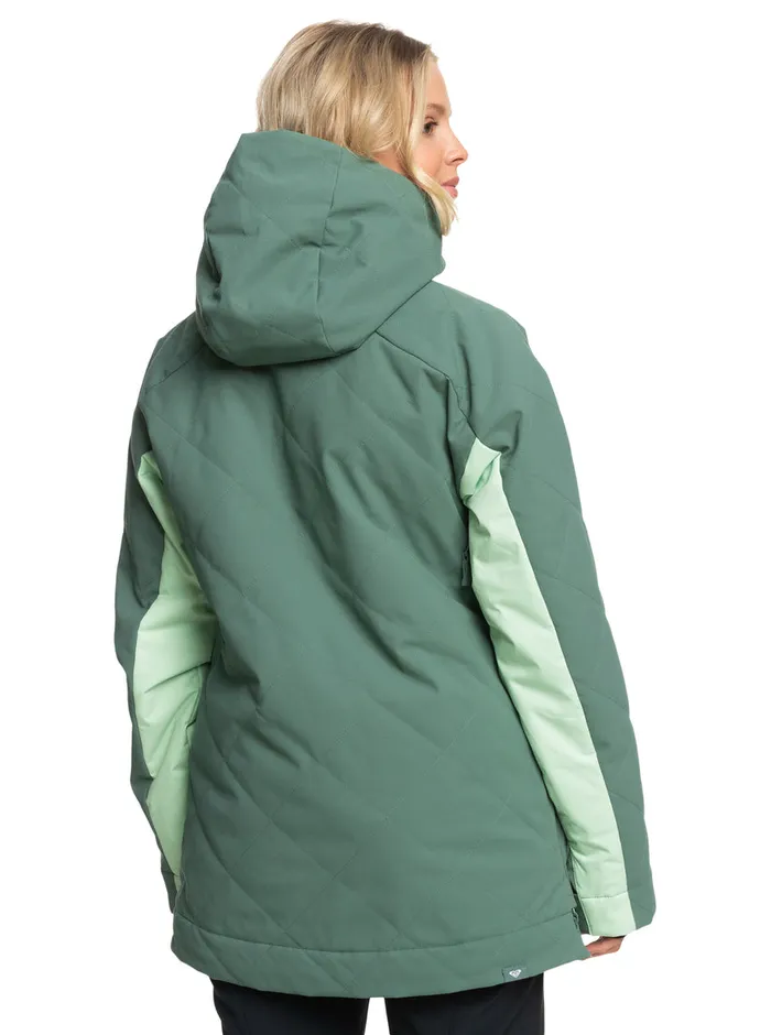 Roxy Snow Jackets Radiant Lines Overhead Technical Snow Jacket Dark Forest 8211 Womens