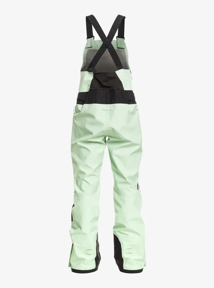 Roxy Snow Pants GORETEX Lunalite 3L Technical Snow Bib Pants Cameo Green 8211 Womens