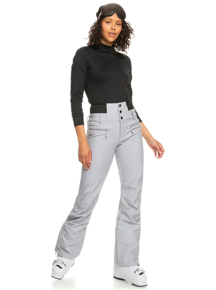 Roxy Snow Pants Rising High Shell Snow Pants Heather Grey 8211 Womens