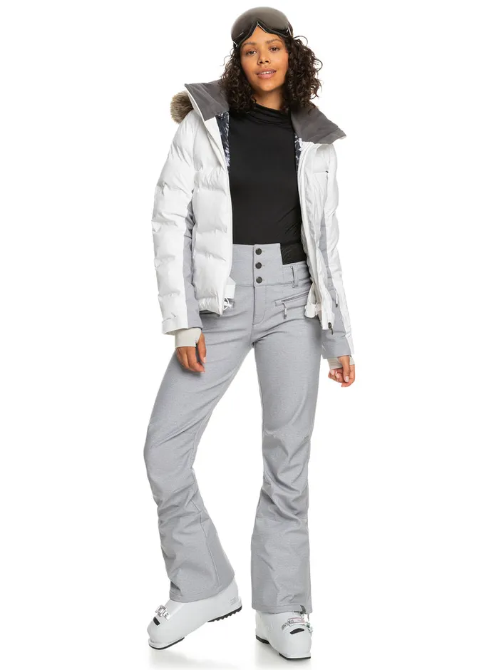 Roxy Snow Pants Rising High Shell Snow Pants Heather Grey 8211 Womens