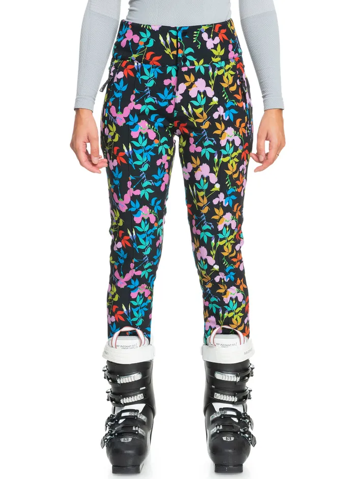 Roxy Snow Pants ROWLEY X Fuseau Technical Snow Pants True Black Multifloral 8211 Womens