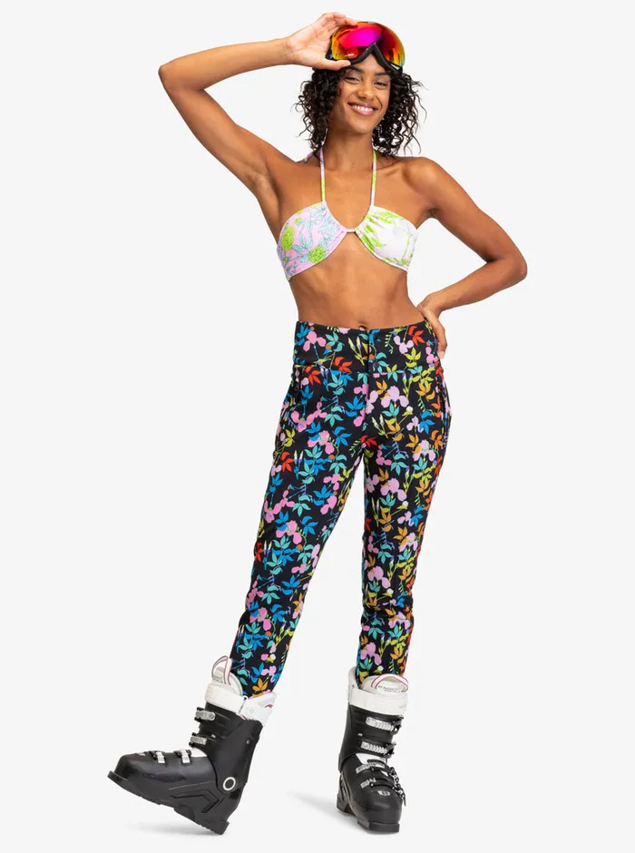 Roxy Snow Pants ROWLEY X Fuseau Technical Snow Pants True Black Multifloral 8211 Womens