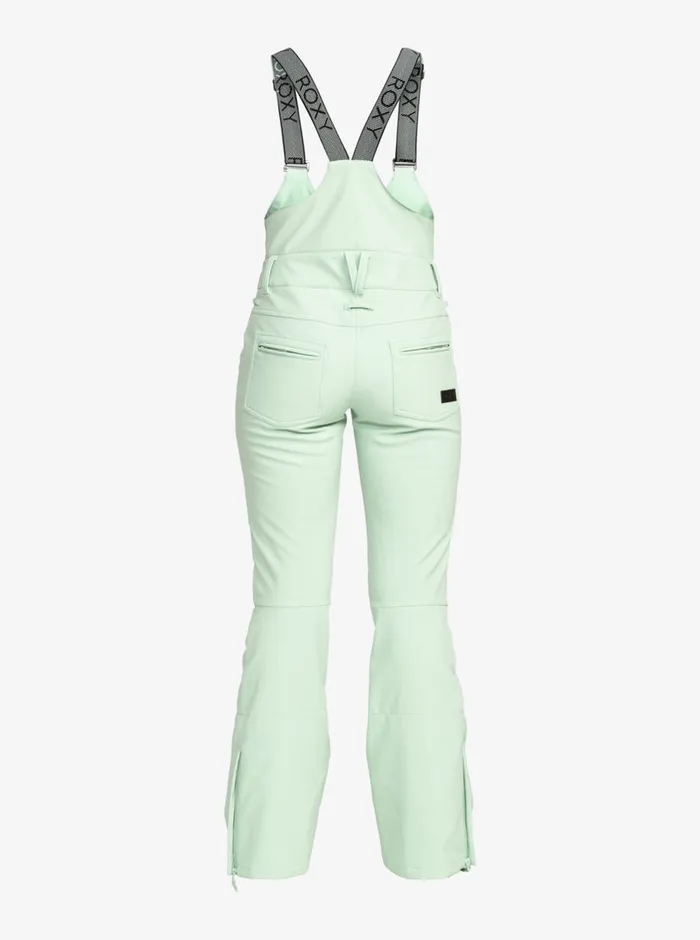 Roxy Snow Pants Summit Technical Snow Bib Pants Cameo Green 8211 Womens
