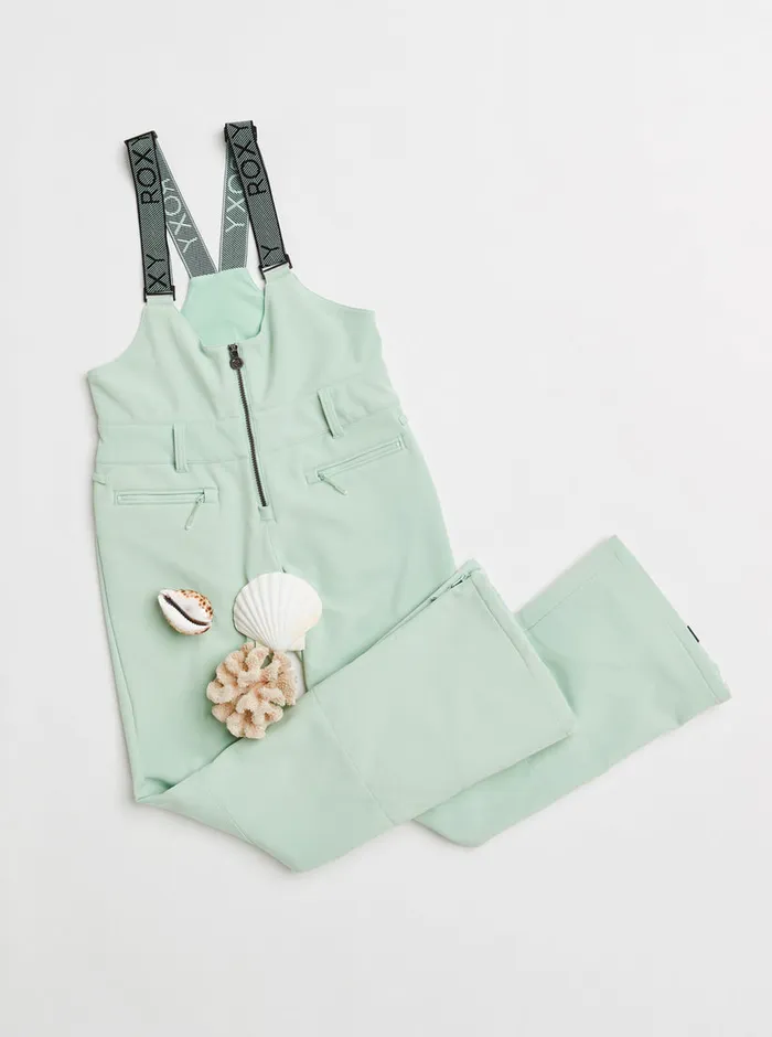 Roxy Snow Pants Summit Technical Snow Bib Pants Cameo Green 8211 Womens