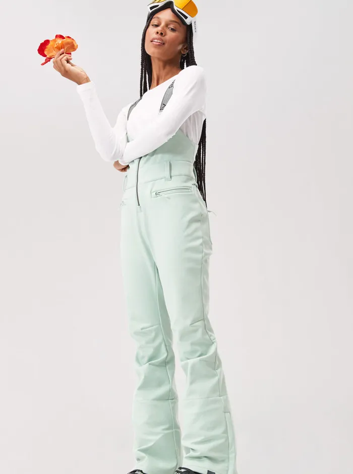 Roxy Snow Pants Summit Technical Snow Bib Pants Cameo Green 8211 Womens
