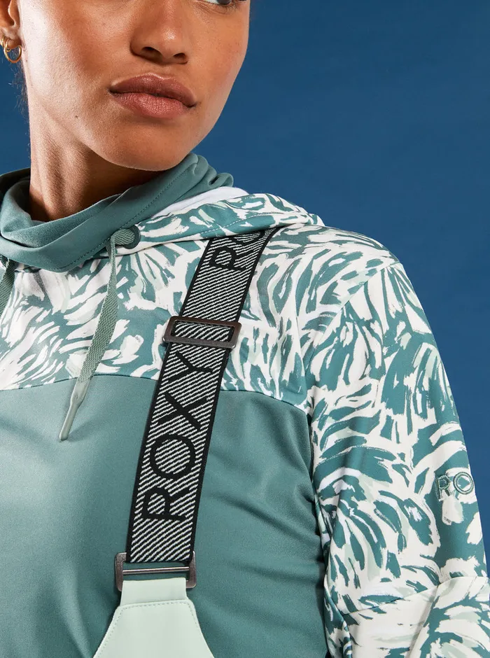 Roxy Snow Pants Summit Technical Snow Bib Pants Cameo Green 8211 Womens