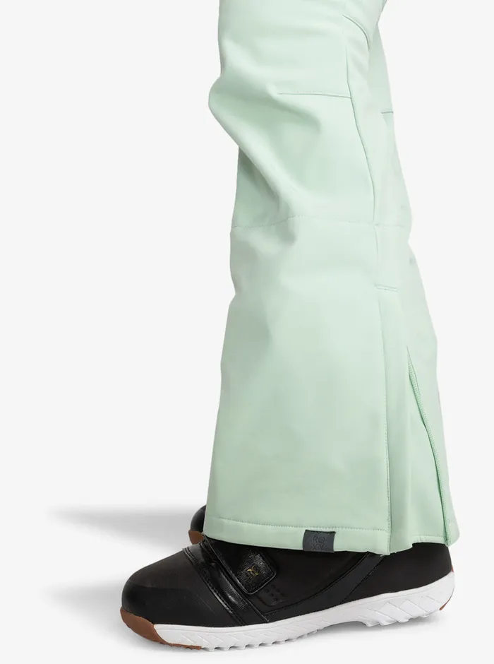 Roxy Snow Pants Summit Technical Snow Bib Pants Cameo Green 8211 Womens