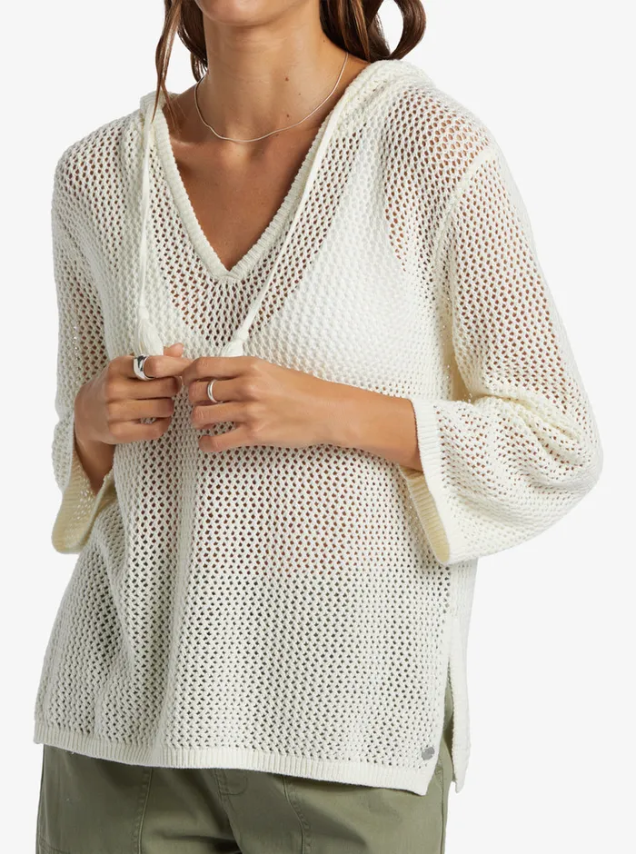 Roxy Sweaters After Beach Break VNeck Sweater Egret 8211 Womens