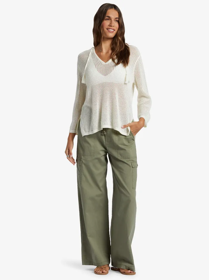 Roxy Sweaters After Beach Break VNeck Sweater Egret 8211 Womens