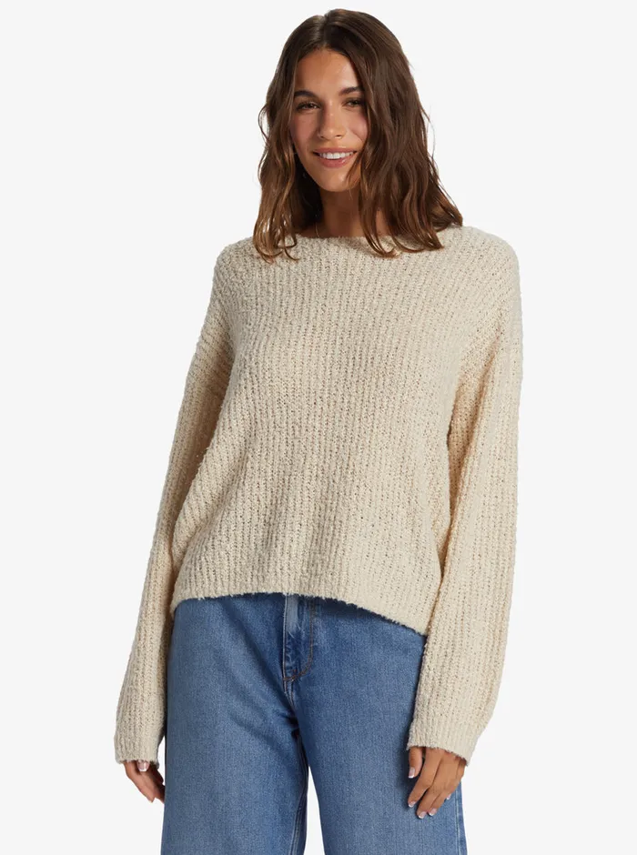 Roxy Sweaters Bombay Crew Neck Sweater Tapioca 8211 Womens