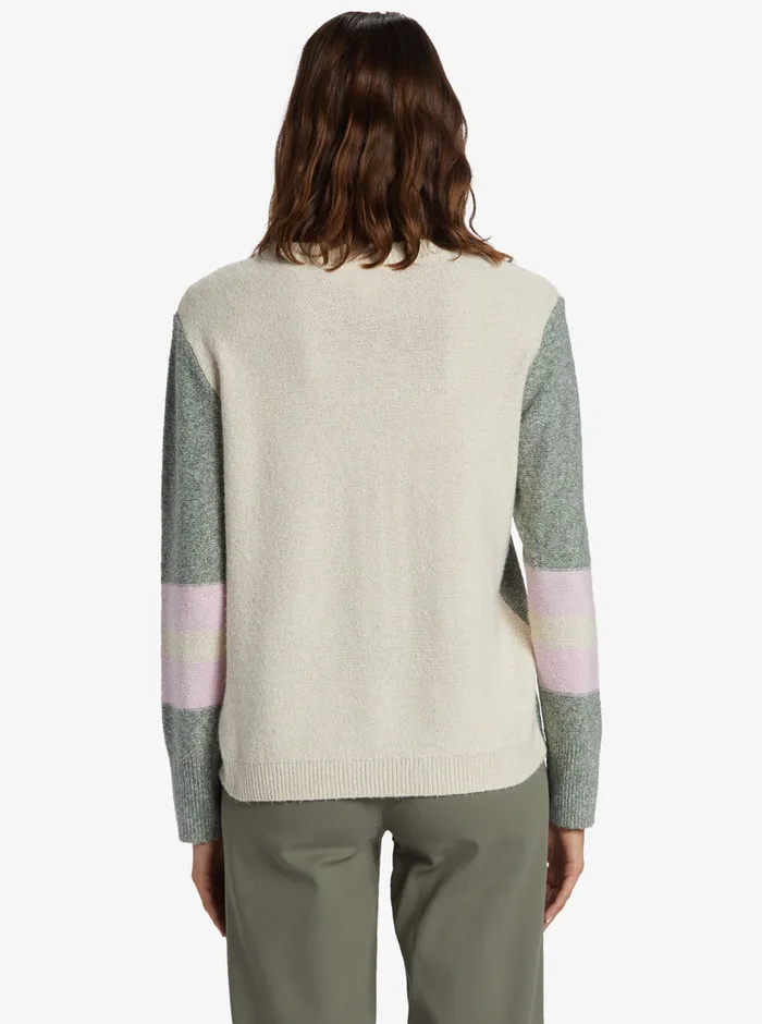 Roxy Sweaters Real Groove Crew Neck Sweater Tapioca 8211 Womens