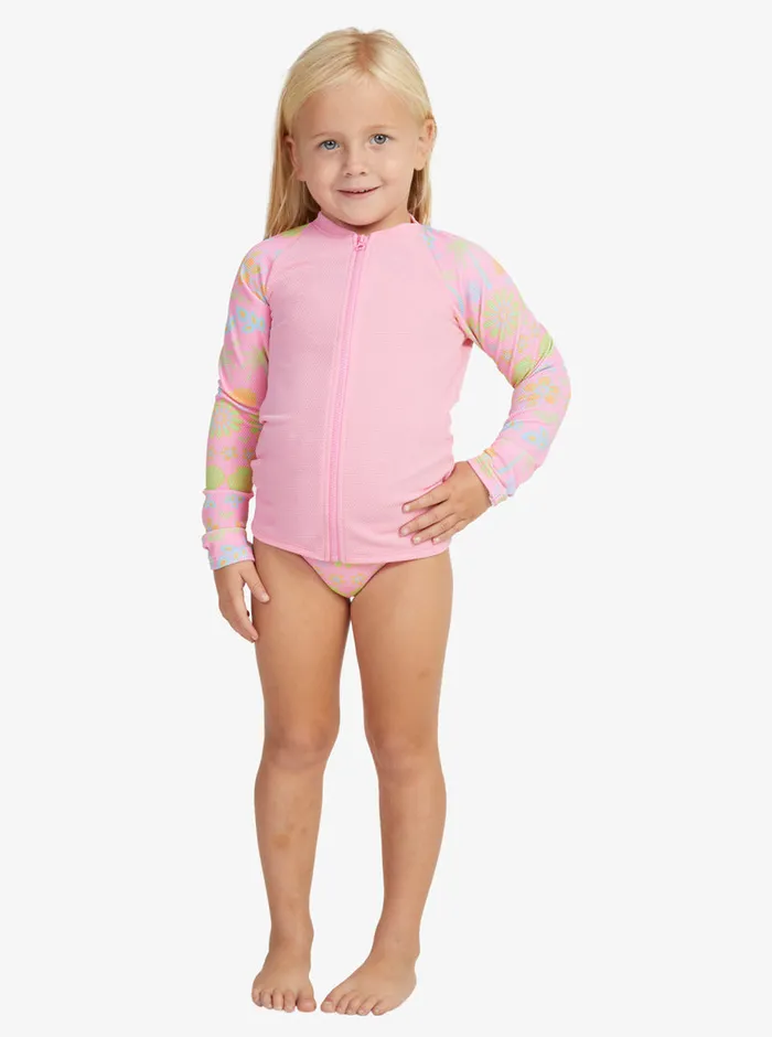 Roxy Swim 27 Beach Day Together Long Sleeve Rashguard Set Sachet Pink Beachy Bebe 8211 Girls Roxy Swim 27 Beach Day Together Long Sleeve Rashguard Set Sachet Pink Beachy Bebe 8211 Girls