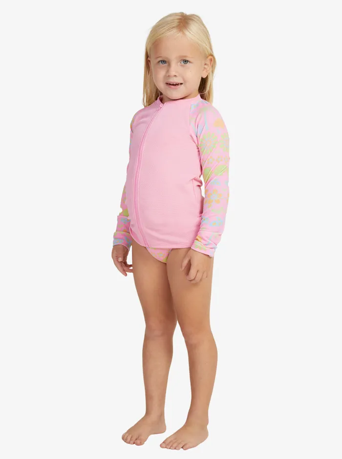 Roxy Swim 27 Beach Day Together Long Sleeve Rashguard Set Sachet Pink Beachy Bebe 8211 Girls
