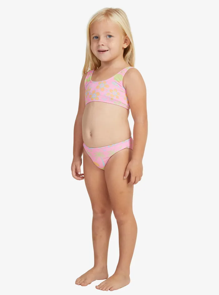 Roxy Swim 27 Beach Day Together Two Piece Bralette Bikini Set Sachet Pink Beachy Bebe 8211 Girls