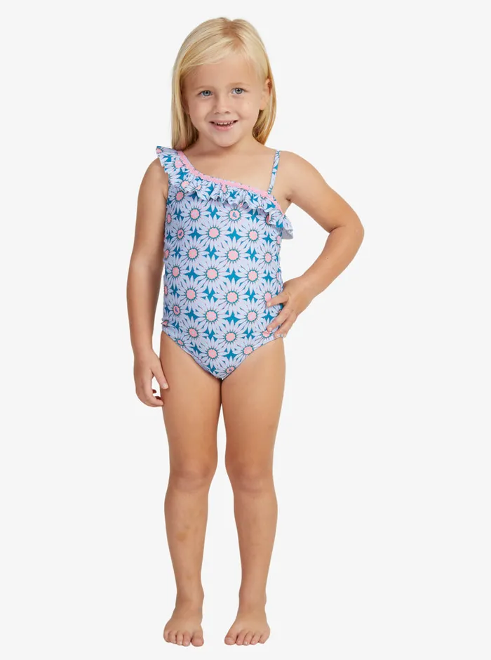 Roxy Swim 27 Bold Florals OnePiece Swimsuit Crystal Teal Sol Flower 8211 Girls Roxy Swim 27 Bold Florals OnePiece Swimsuit Crystal Teal Sol Flower 8211 Girls