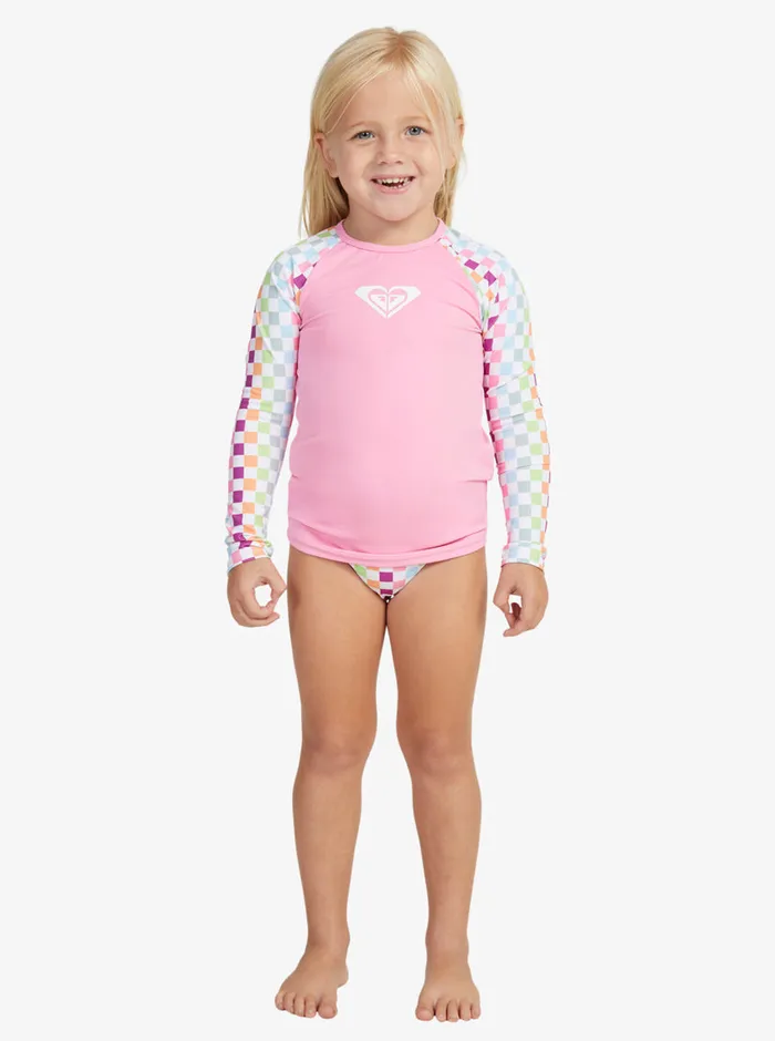 Roxy Swim 27 Rainbow Check Long Sleeve Rashguard Set Bright White Check Check 8211 Girls Roxy Swim 27 Rainbow Check Long Sleeve Rashguard Set Bright White Check Check 8211 Girls