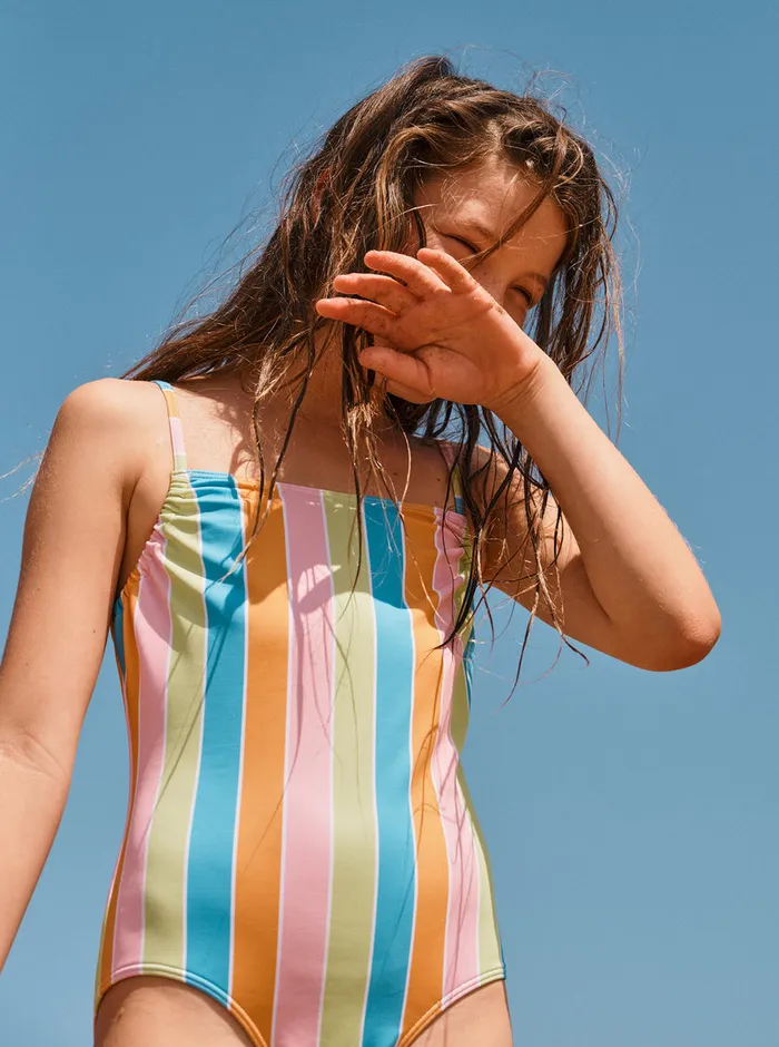 Roxy Swim 416 Last In Paradise OnePiece Swimsuit Bachelor Button Rainbow Rays 8211 Girls Roxy Swim 416 Last In Paradise OnePiece Swimsuit Bachelor Button Rainbow Rays 8211 Girls