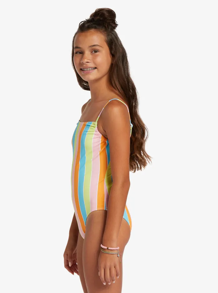 Roxy Swim 416 Last In Paradise OnePiece Swimsuit Bachelor Button Rainbow Rays 8211 Girls